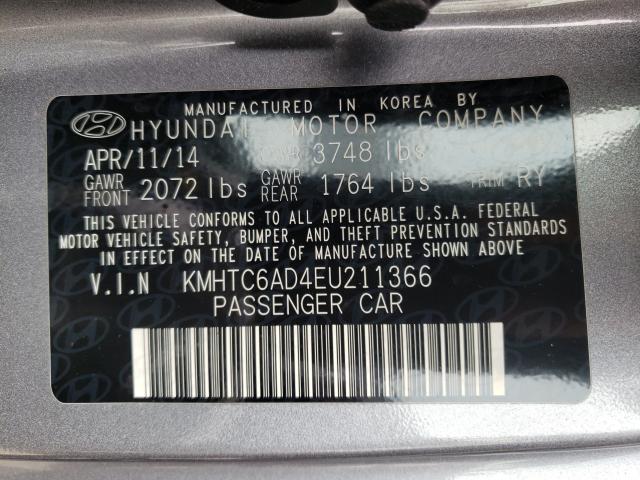 2014 HYUNDAI VELOSTER - KMHTC6AD4EU211366