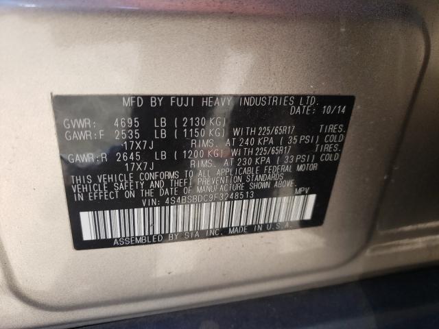 2015 SUBARU OUTBACK PR 4S4BSBDC9F3248513