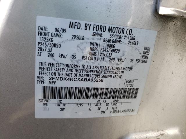 2010 FORD EDGE LIMIT - 2FMDK4KCXABA05258