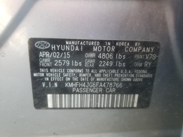 2015 HYUNDAI AZERA LIMI KMHFH4JG6FA478766