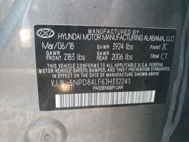 2018 HYUNDAI ELANTRA SE 5NPD84LF6JH332241