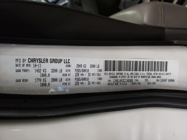 2012 DODGE DURANGO SX 1C4RDJAG3CC182826