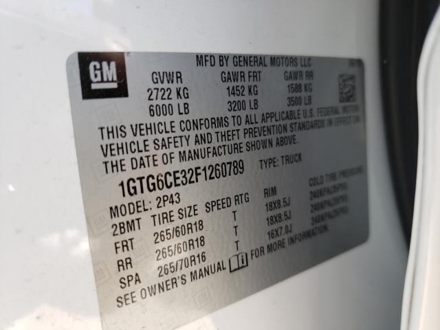 2015 GMC CANYON SLT 1GTG6CE32F1260789