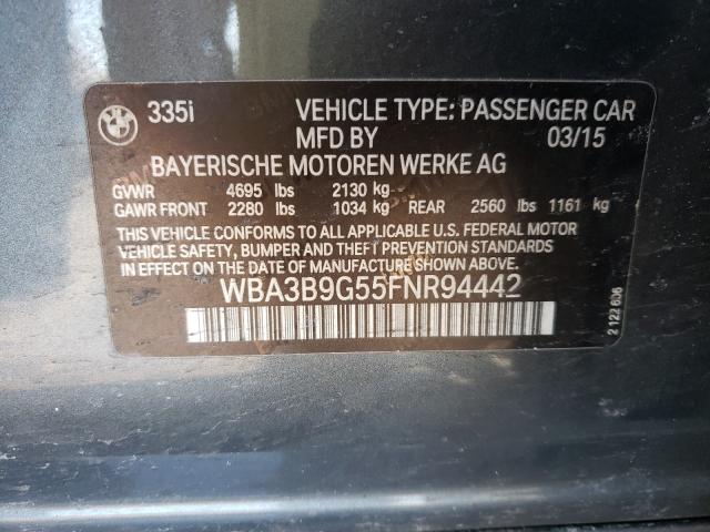 2015 BMW 335 XI WBA3B9G55FNR94442