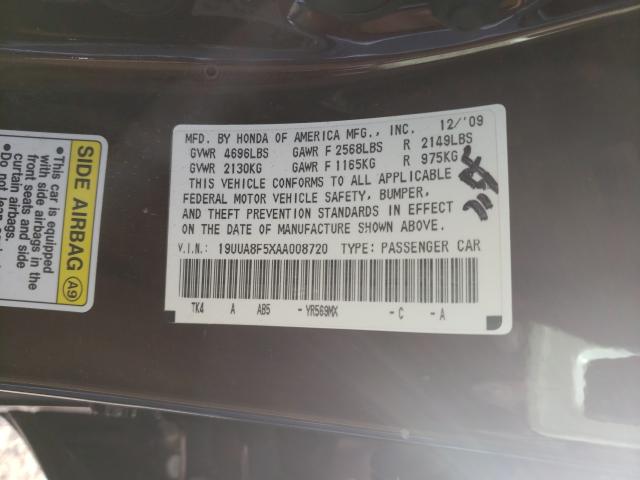 2010 ACURA TL 19UUA8F5XAA008720