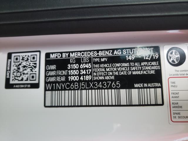 VIN W1NYC6BJ5LX343765 2020 Mercedes-Benz G-Class, 550 no.10