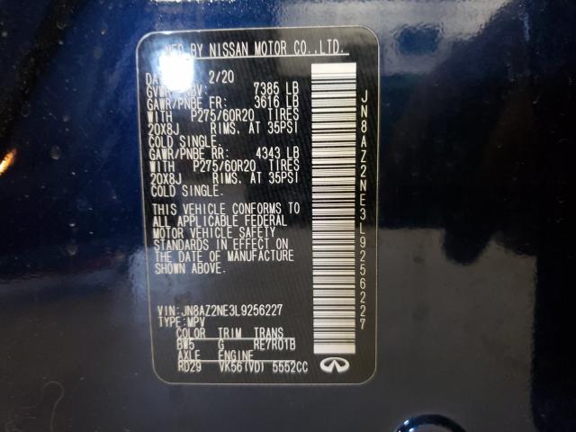 2020 INFINITI QX80 LUXE JN8AZ2NE3L9256227