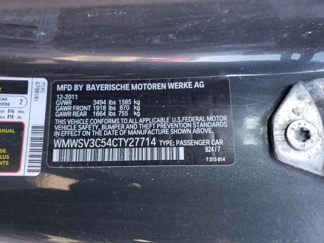2012 MINI COOPER S WMWSV3C54CTY27714