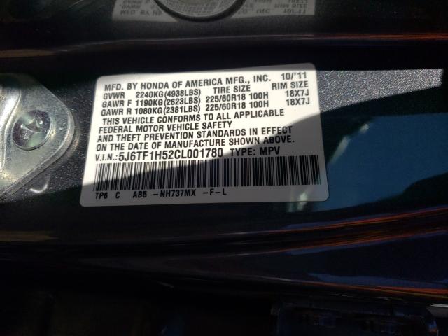 2012 HONDA CROSSTOUR 5J6TF1H52CL001780