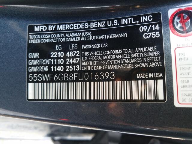 2015 MERCEDES-BENZ C 400 4MAT 55SWF6GB8FU016393