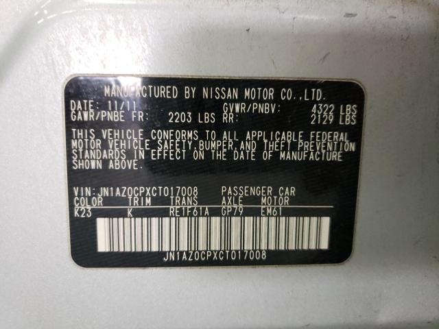 2012 NISSAN LEAF SV JN1AZ0CPXCT017008