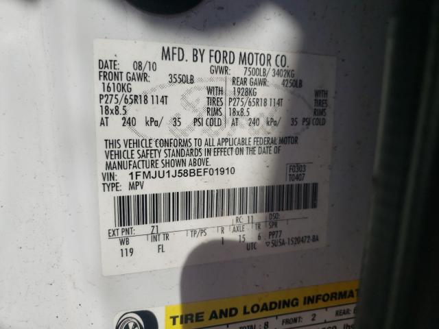 2011 FORD EXPEDITION 1FMJU1J58BEF01910