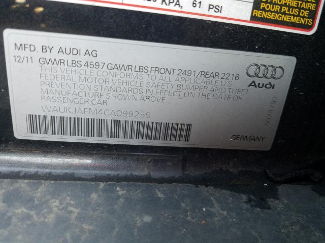 2012 AUDI A3 PREMIUM WAUKJAFM4CA099259
