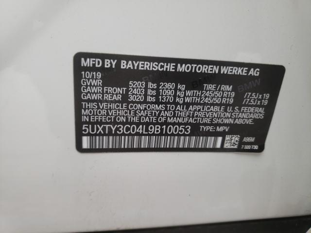 2020 BMW X3 SDRIVE3 5UXTY3C04L9B10053