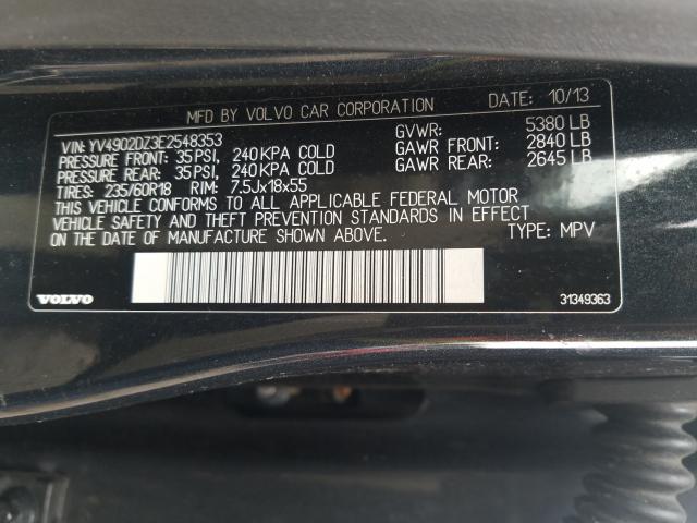 2014 VOLVO XC60 T6 YV4902DZ3E2548353