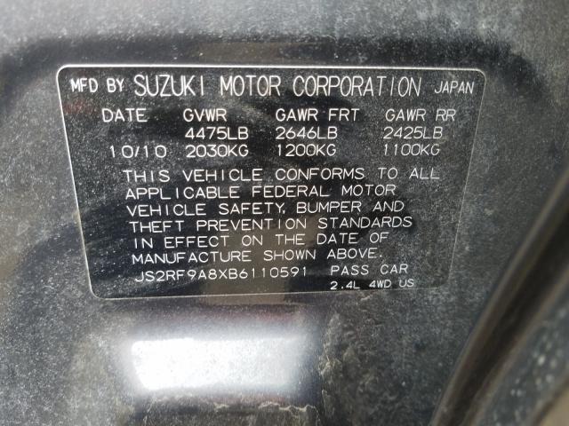 2011 SUZUKI KIZASHI SP JS2RF9A8XB6110591
