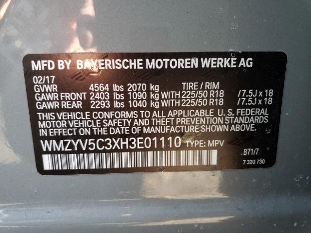 2017 MINI COOPER COU WMZYV5C3XH3E01110