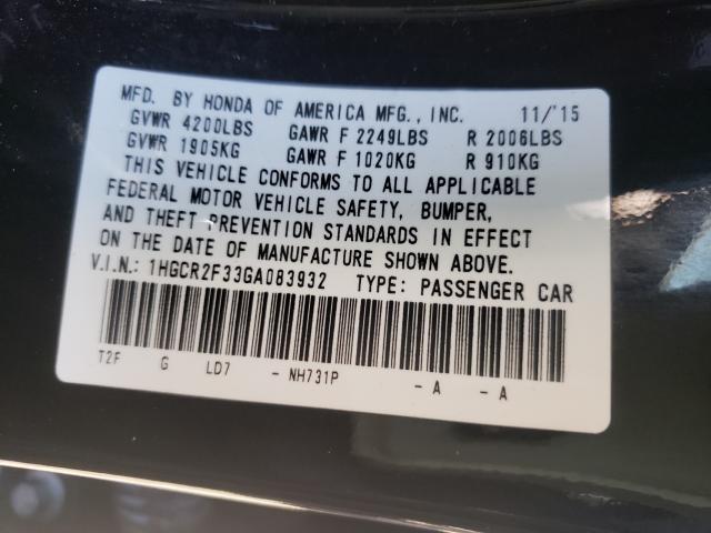 2016 HONDA ACCORD LX 1HGCR2F33GA083932