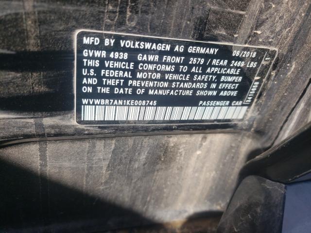 2019 VOLKSWAGEN ARTEON SE - WVWBR7AN1KE008745
