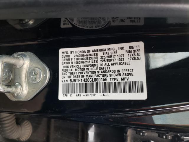 2012 HONDA CROSSTOUR 5J6TF1H30CL000156