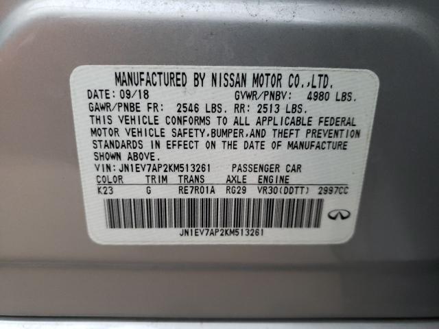 2019 INFINITI Q50 LUXE JN1EV7AP2KM513261