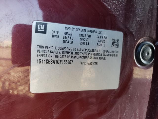 2016 CHEVROLET MALIBU LIM 1G11C5SA1GF165487