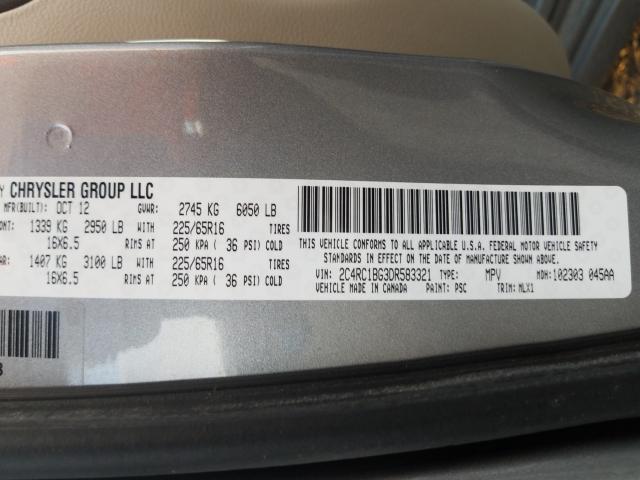 2013 CHRYSLER TOWN & COU - 2C4RC1BG3DR583321