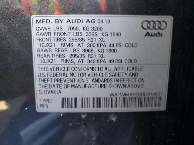 2013 AUDI Q7 PRESTIG WA1WMAFE0DD014531