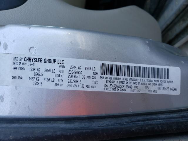 2012 DODGE GRAND CARA 2C4RDGBG5CR166040