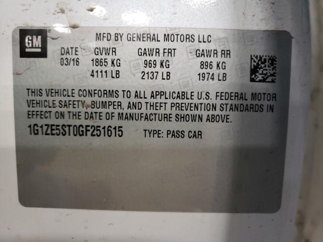 2016 CHEVROLET MALIBU  LT 1G1ZE5ST0GF251615