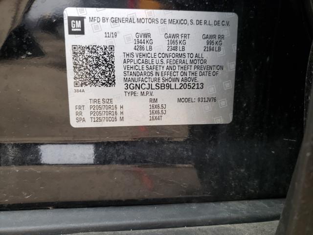 2020 CHEVROLET TRAX 1LT 3GNCJLSB9LL205213