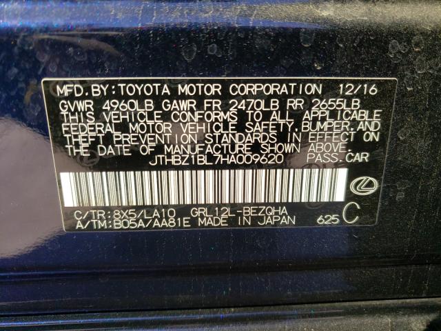 2017 LEXUS GS 350 BAS JTHBZ1BL7HA009620