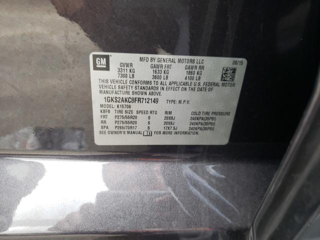 2015 GMC YUKON SLE 1GKS2AKC8FR712149