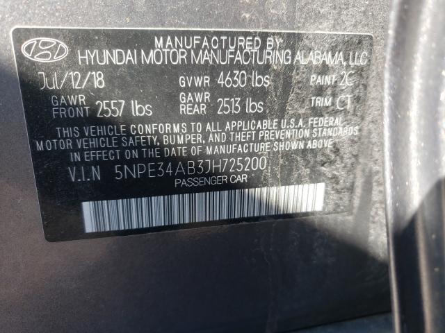 2018 HYUNDAI SONATA SPO 5NPE34AB3JH725200