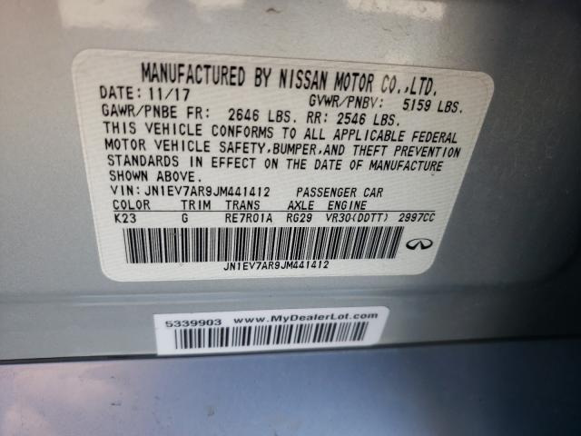 2018 INFINITI Q50 LUXE JN1EV7AR9JM441412