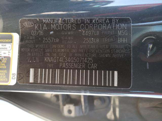 KNAGT4L34G5071425 Kia Optima Lx 2016. Фото: 9