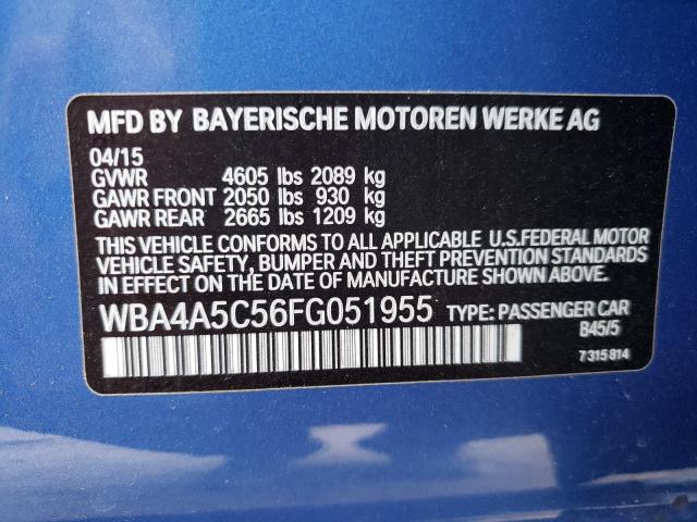 2015 BMW 428 I GRAN WBA4A5C56FG051955