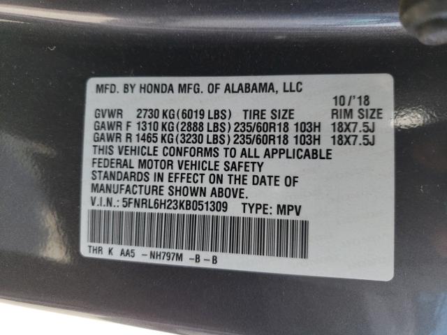 2019 HONDA ODYSSEY LX 5FNRL6H23KB051309