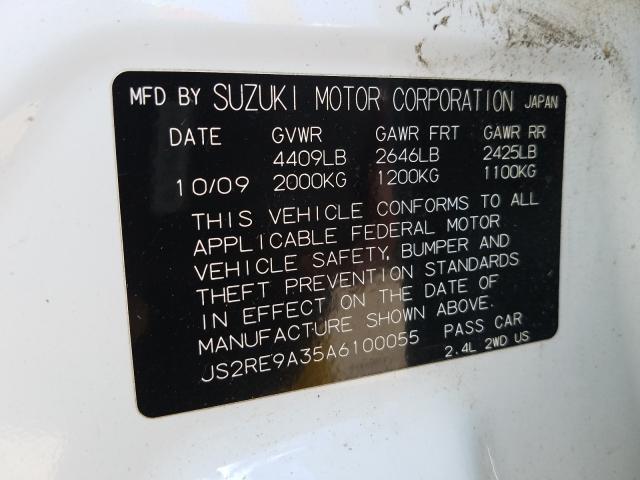 2010 SUZUKI KIZASHI SE JS2RE9A35A6100055