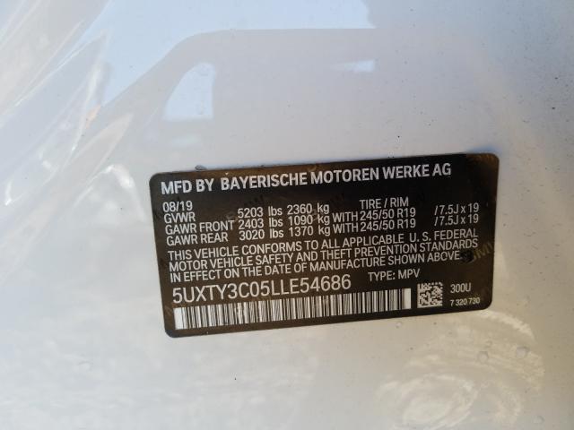 2020 BMW X3 SDRIVE3 5UXTY3C05LLE54686