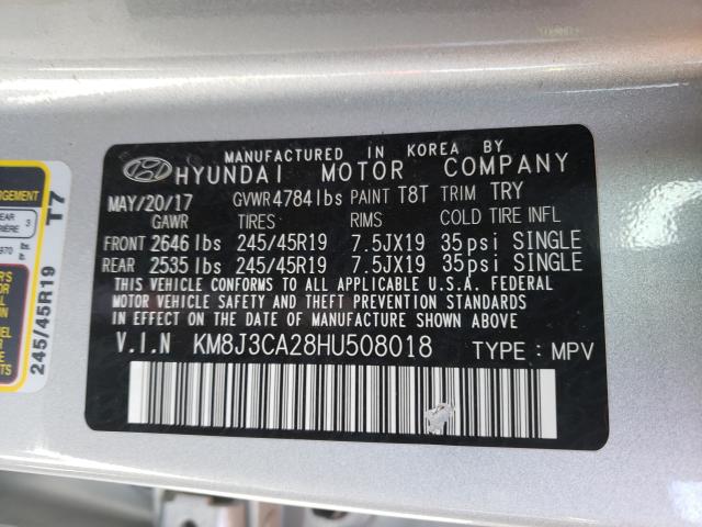 2017 HYUNDAI TUCSON LIM KM8J3CA28HU508018