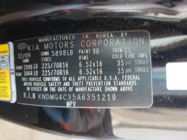 2010 KIA SEDONA LX - KNDMG4C35A6351219