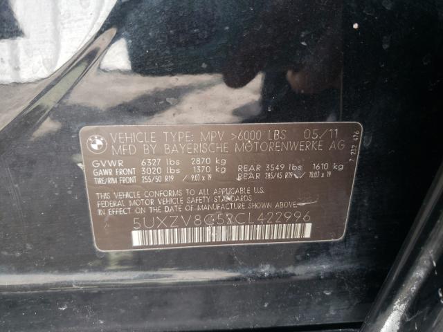2012 BMW X5 XDRIVE5 5UXZV8C52CL422996