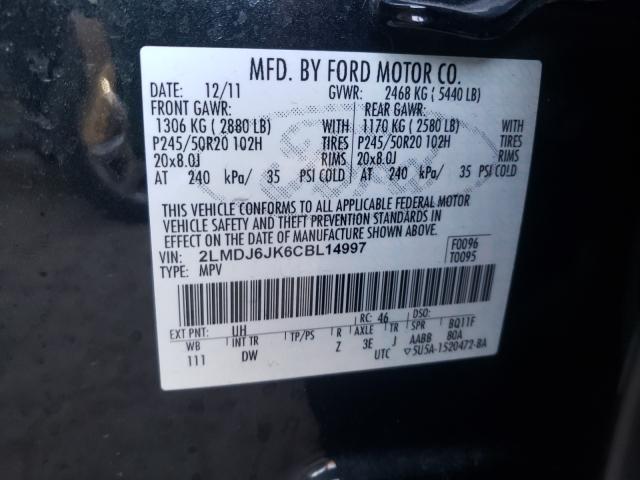2012 LINCOLN MKX 2LMDJ6JK6CBL14997