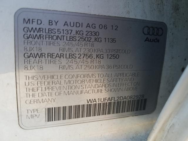 2013 AUDI A4 ALLROAD WA1UFAFL2DA082928