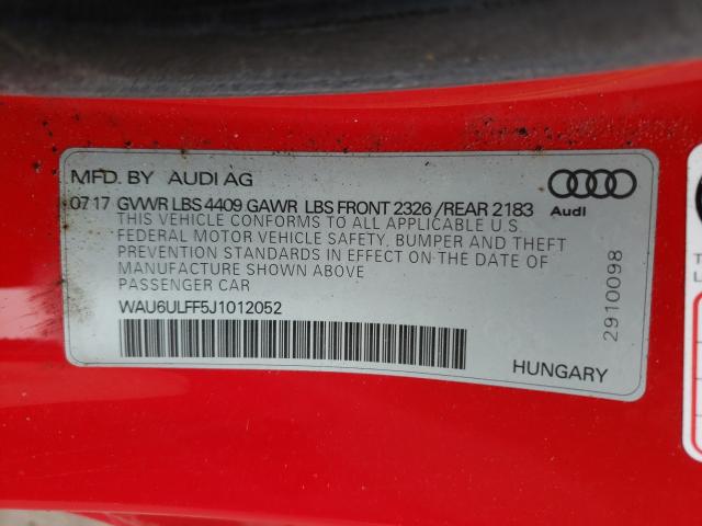 2018 AUDI A3 PREMIUM WAU6ULFF5J1012052