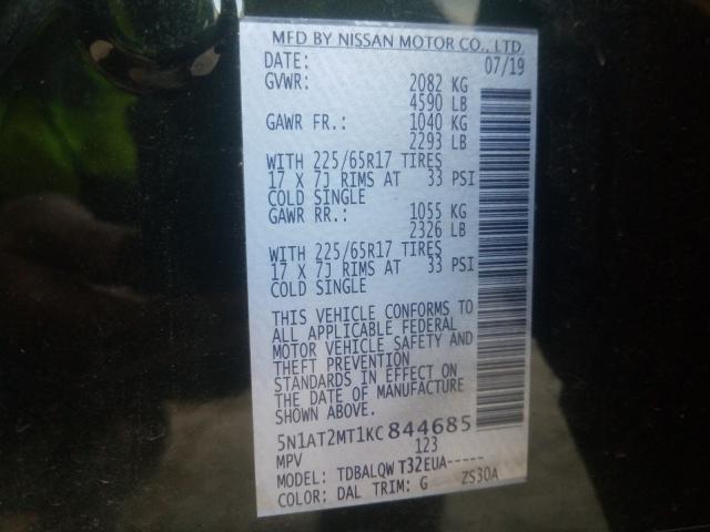 2019 NISSAN ROGUE S 5N1AT2MT1KC844685