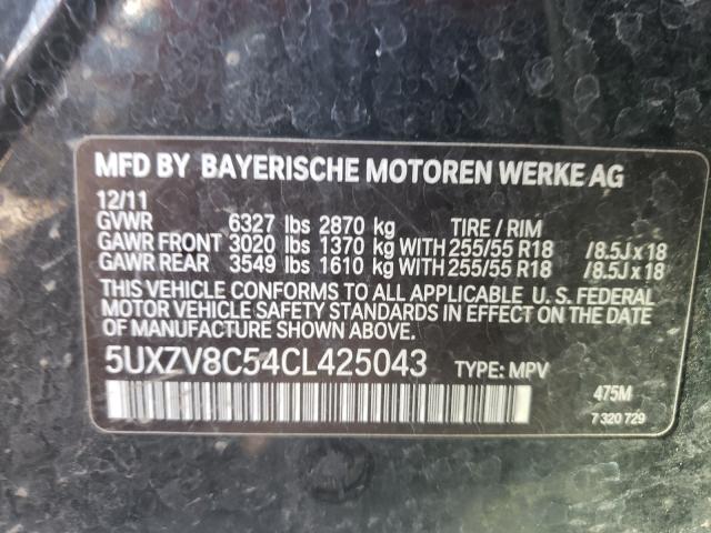 2012 BMW X5 XDRIVE5 5UXZV8C54CL425043