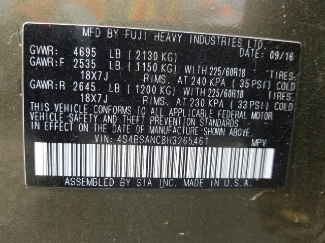 2017 SUBARU OUTBACK 2. - 4S4BSANC8H3265461