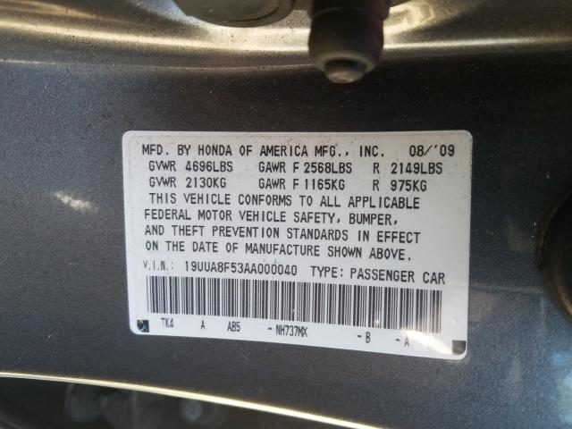 2010 ACURA TL 19UUA8F53AA000040
